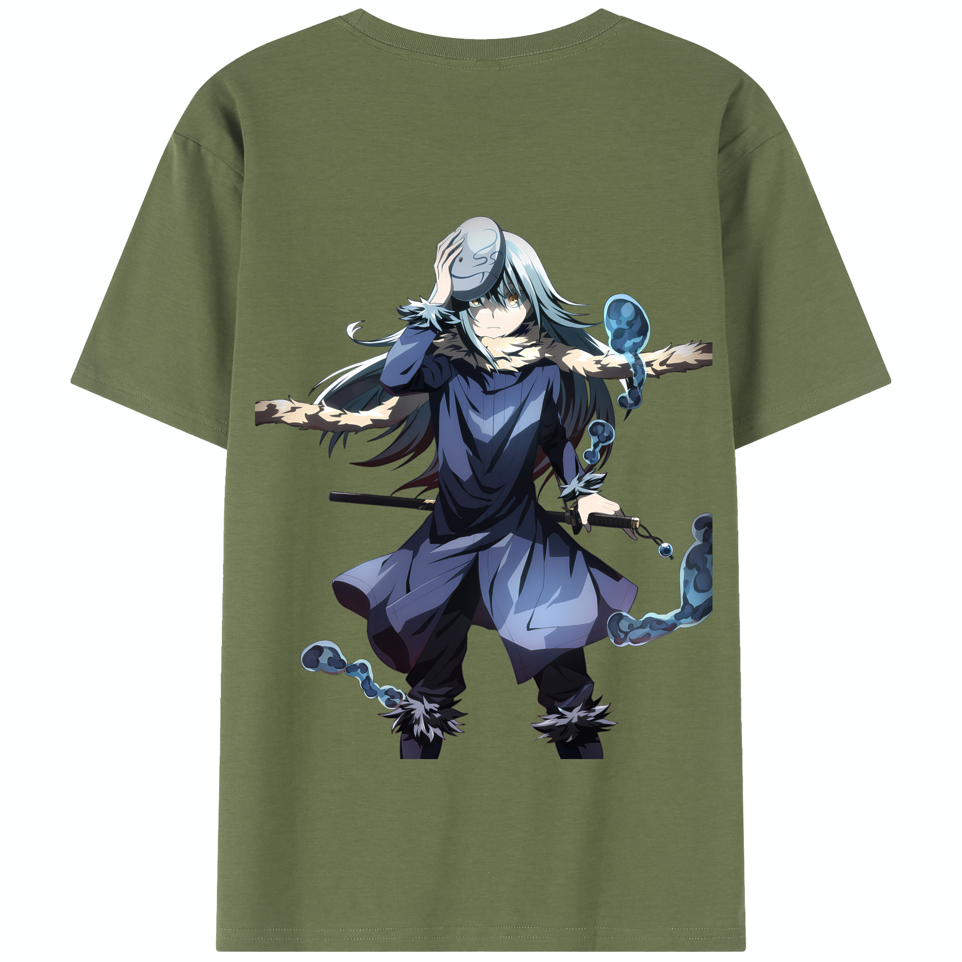 （画像用） 転スラ Regarding Reincarnated to Slime 綿100％半袖Tシャツ（背面プリント）